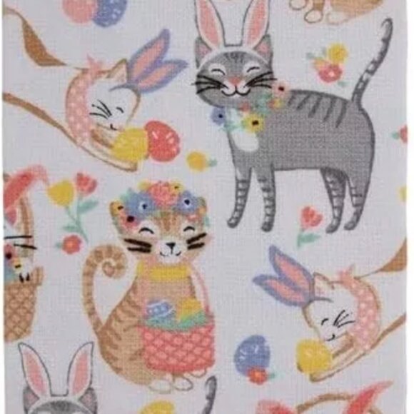 Easter Cats Kitchen Towel Decoration Funny Cartoon Cat Decoration - Picture 1 of 1